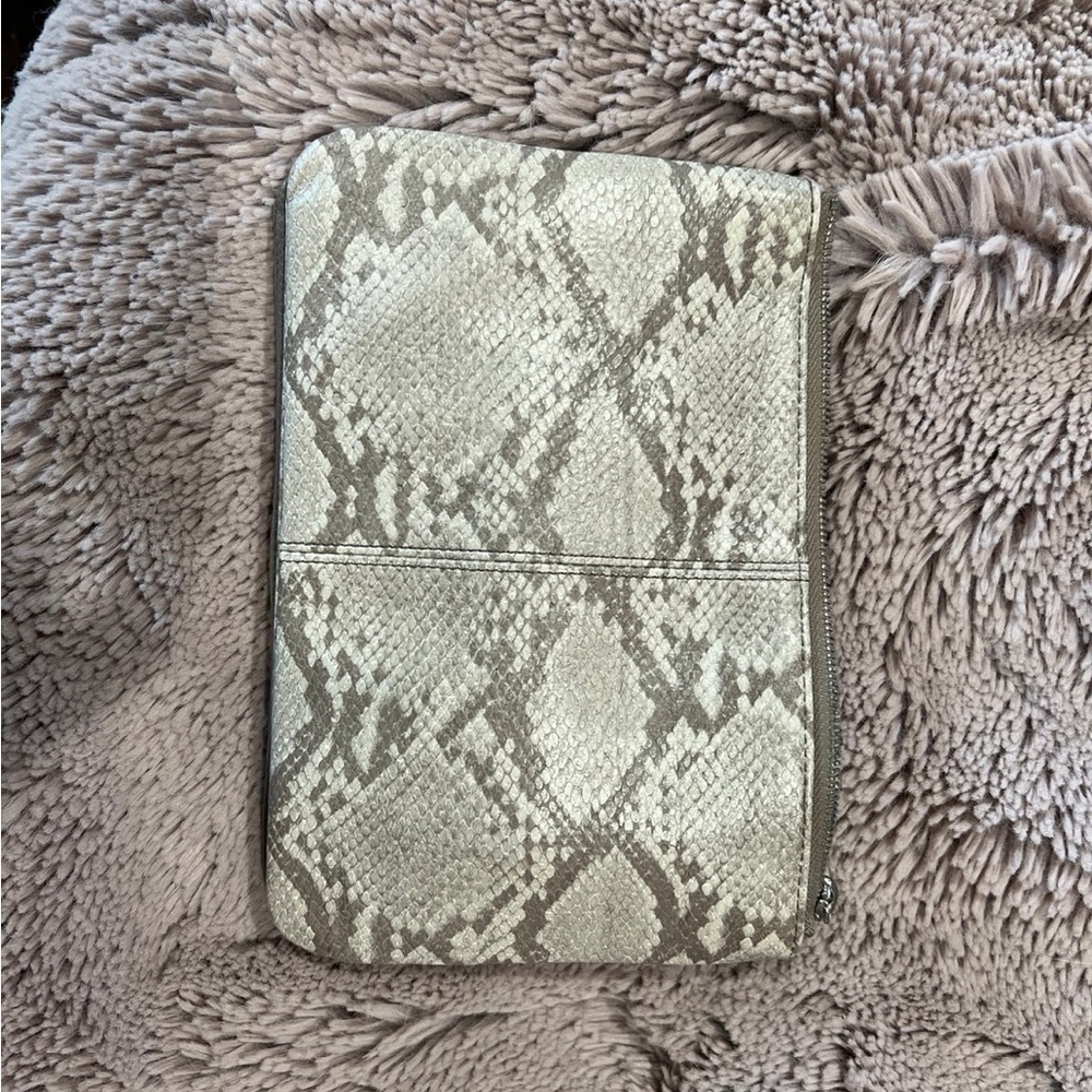 Thirty-One Gray Snake Print Crossbody Bag
